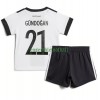 Maillot de Supporter Allemagne Ilkay Gundogan 21 Domicile Coupe du Monde 2022 Pour Enfant